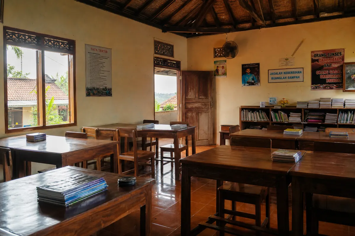 Study hall at a children's home in Bali